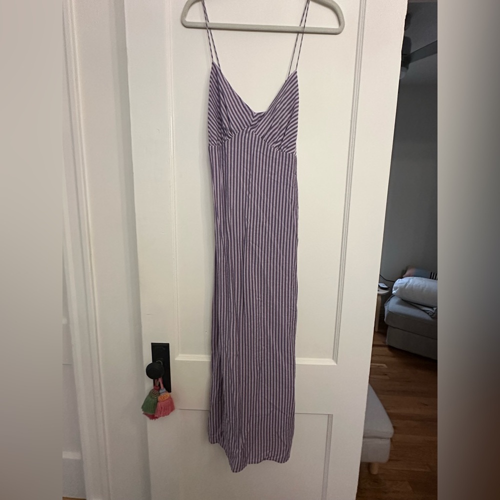 NWT Madewell Purple Striped Slip Dress